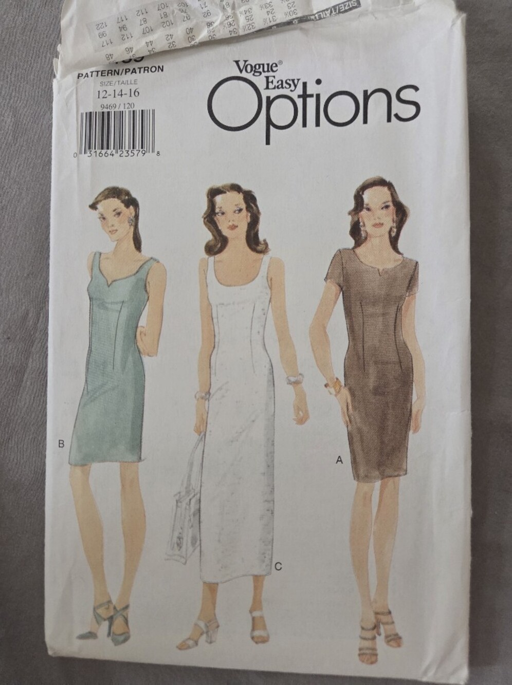 Vogue Easy Options 9469 Misses' Dress Sewing Pattern